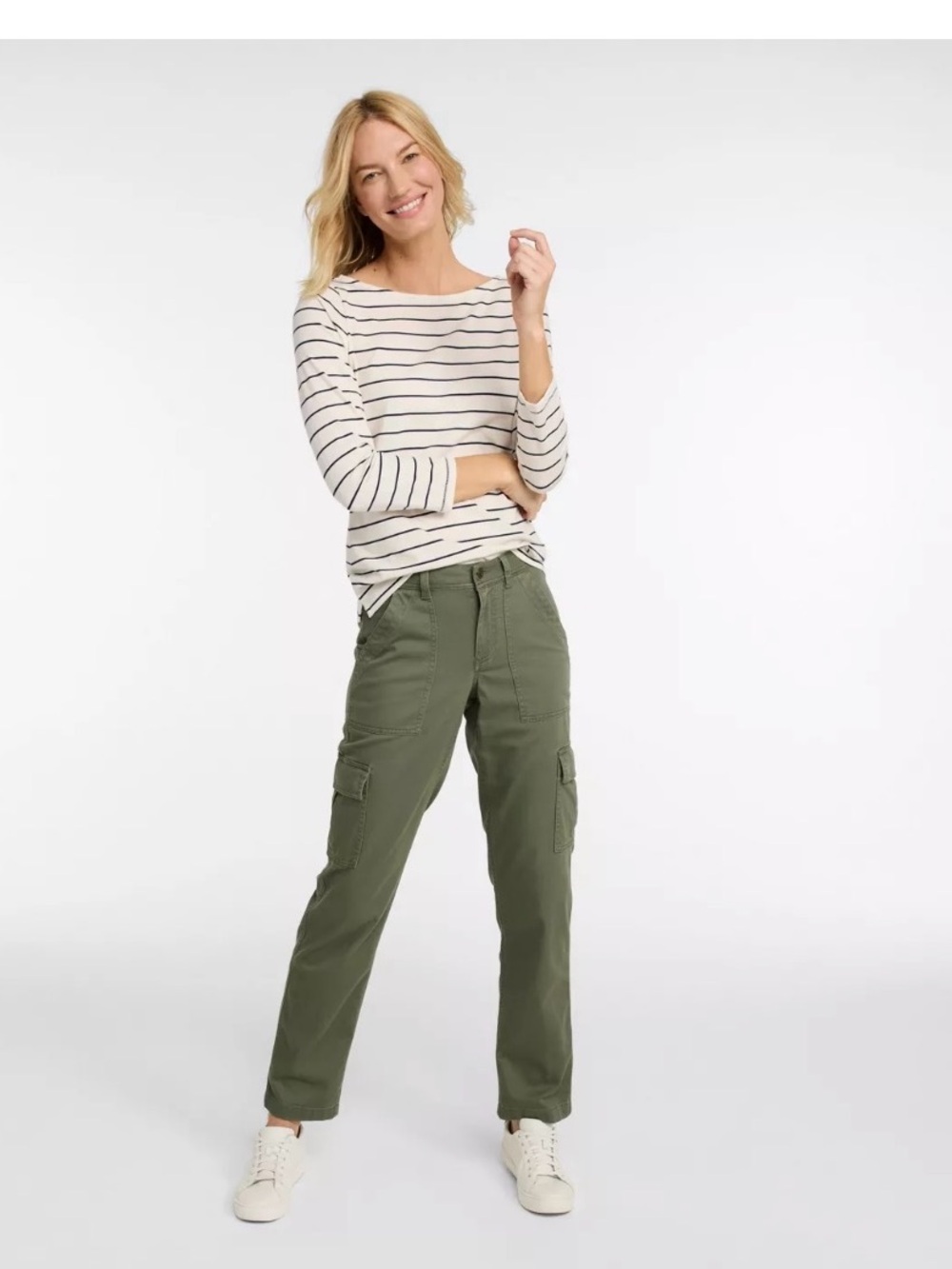 NWT L.L. Bean Olive Green Straight-Leg Cargo Pants